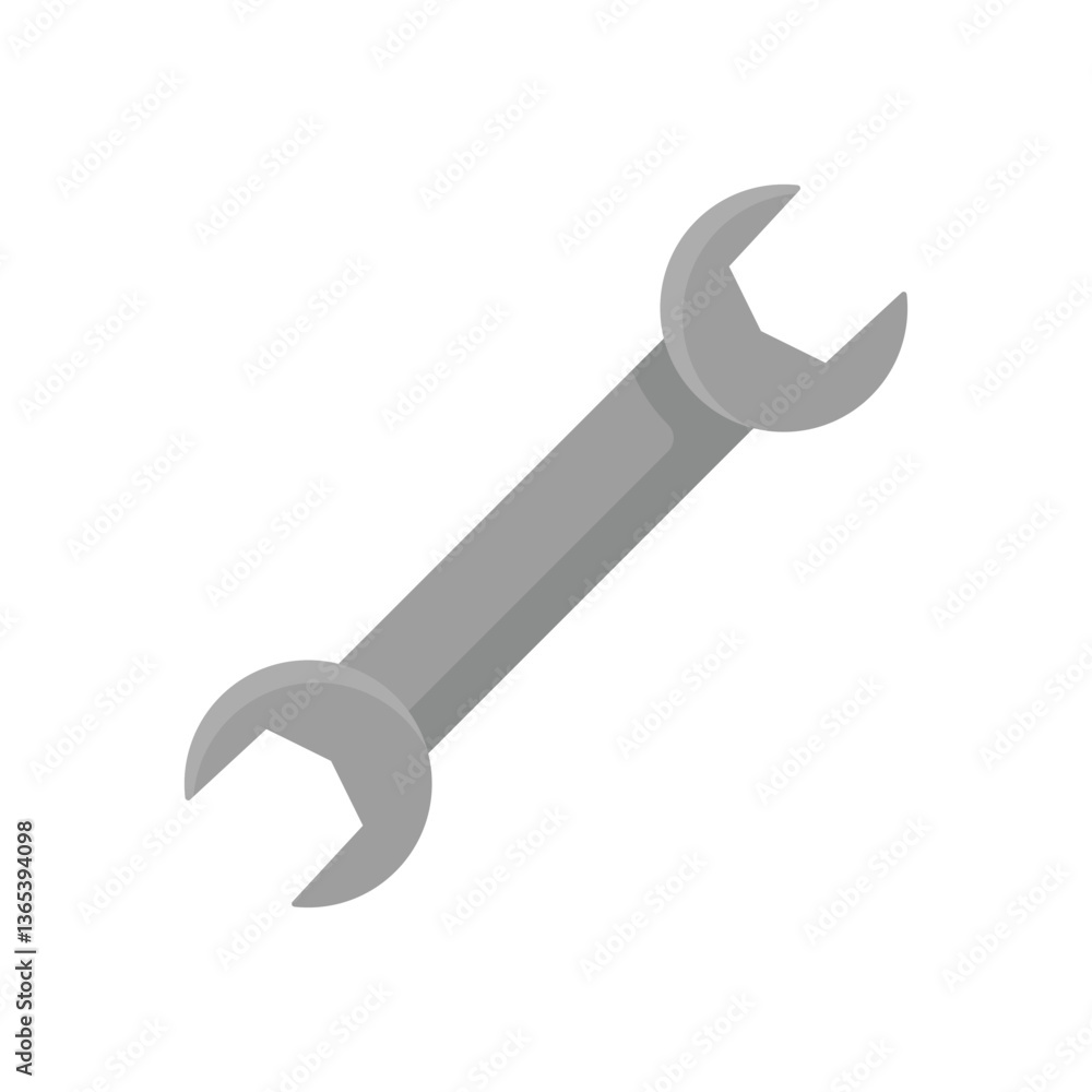 Wrench tool flat vector design on a white background Wrench tool flat vector design on a white background