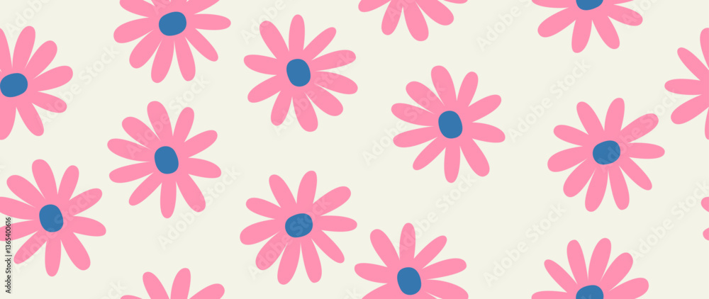 Vector illustration. Seamless pattern of flowers on a light background. Spring concept. Perfect for your design, gift wrap or home wallpaper. Vector illustration. Seamless pattern of flowers on a light background. Spring concept. Perfect for your design, gift wrap or home wallpaper.