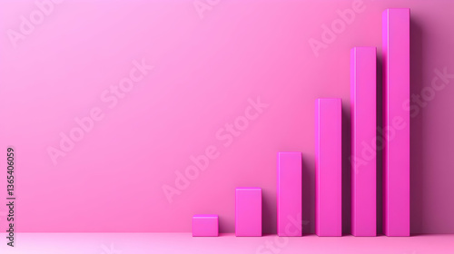 Free Download Pastel Bar Chart Displaying Financial Progress in Pink Tones - GFXLoad