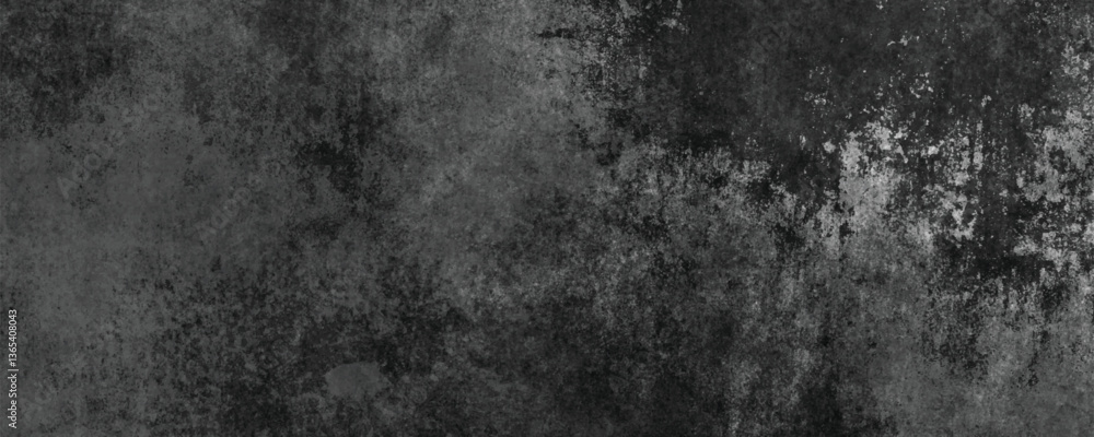 Fototapeta premium The Natural and Organic Formation of a Darkened and Aged Cement Wall Over Time