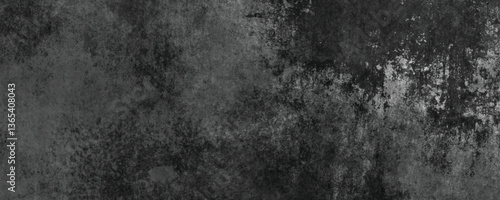 The Natural and Organic Formation of a Darkened and Aged Cement Wall Over Time

