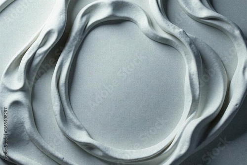 Smooth and malleable grey modelling clay surface for creative backgrounds or textures,  pottery,  malleable