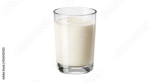 Isolated Glass of Milk