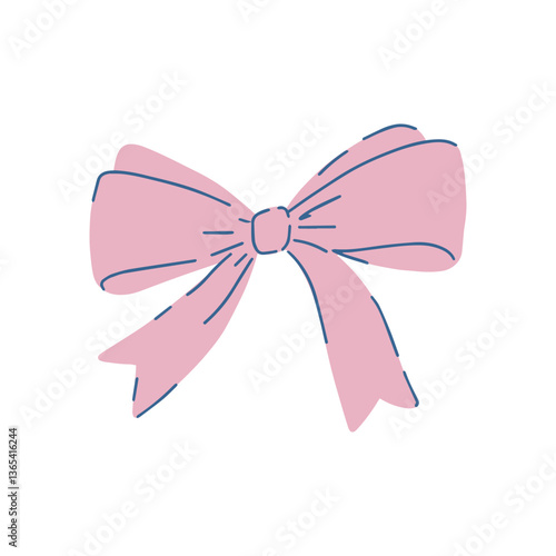 Cute pastel bow vector design for gifts, Valentine’s Day, and party decorations