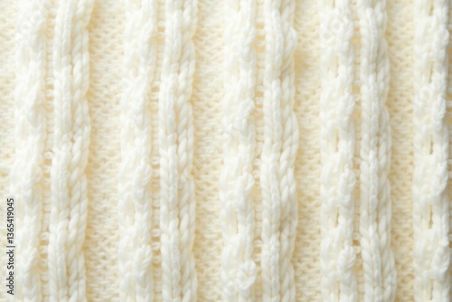 Soft and cozy white knitted sweater texture background,  warm,  close-up