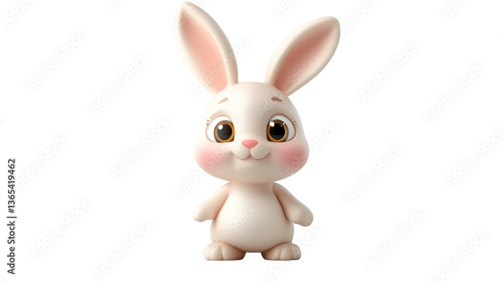 Obraz premium white rabbit isolated on white