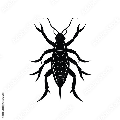 water scorpion silhouette art