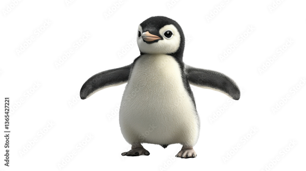 Naklejka premium penguin isolated on white background