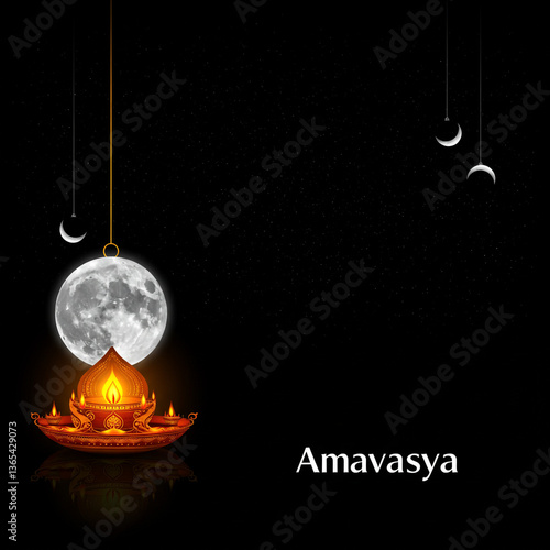Amavasya Night Concept with...