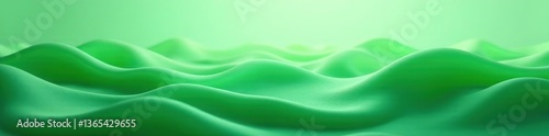 Smooth green waves blending into each other with a gentle luminosity,  color,  elegant