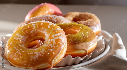 Obraz na płótnie Assorted Donuts (Doughnuts) of Various Flavors w salonie