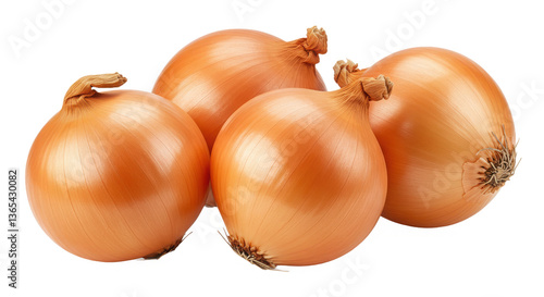Wallpaper Mural Four yellow onions isolated on white background Torontodigital.ca