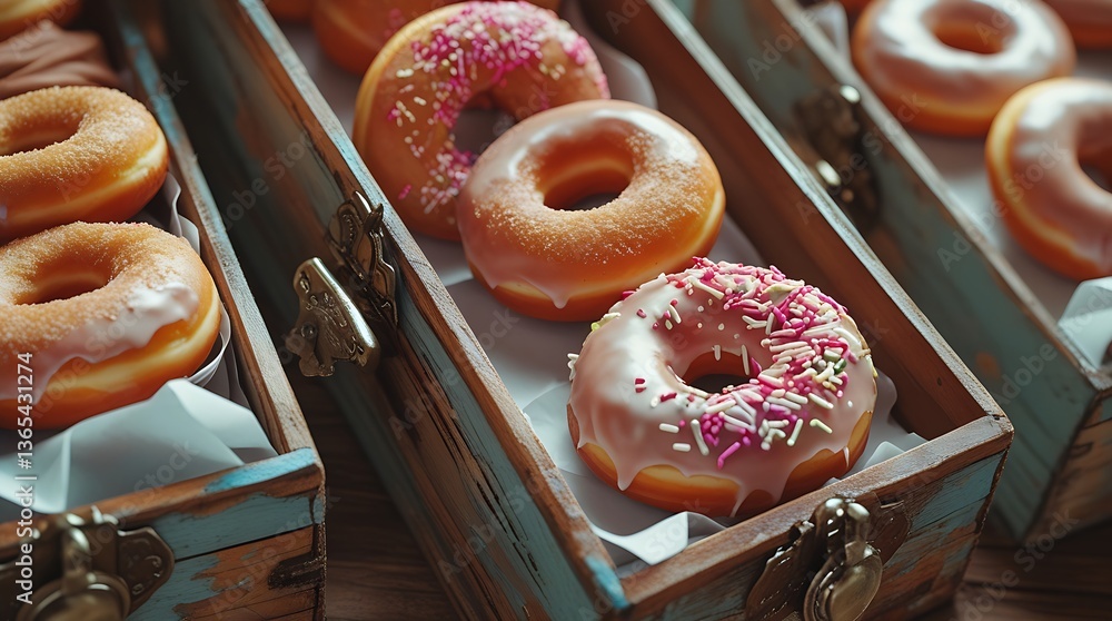 Assorted Donuts (Doughnuts) of Various Flavors