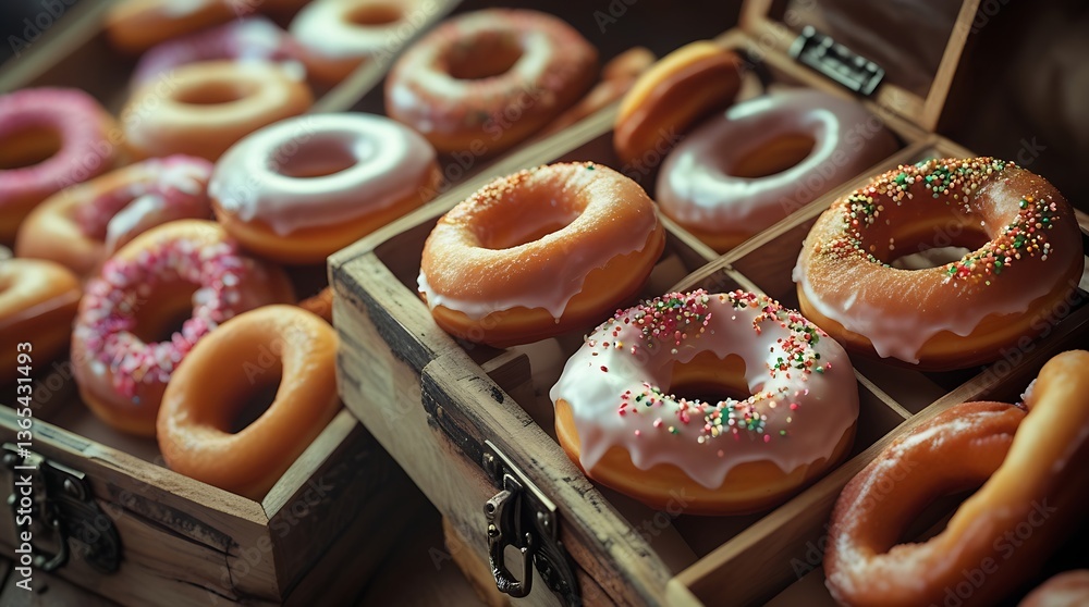 Assorted Donuts (Doughnuts) of Various Flavors