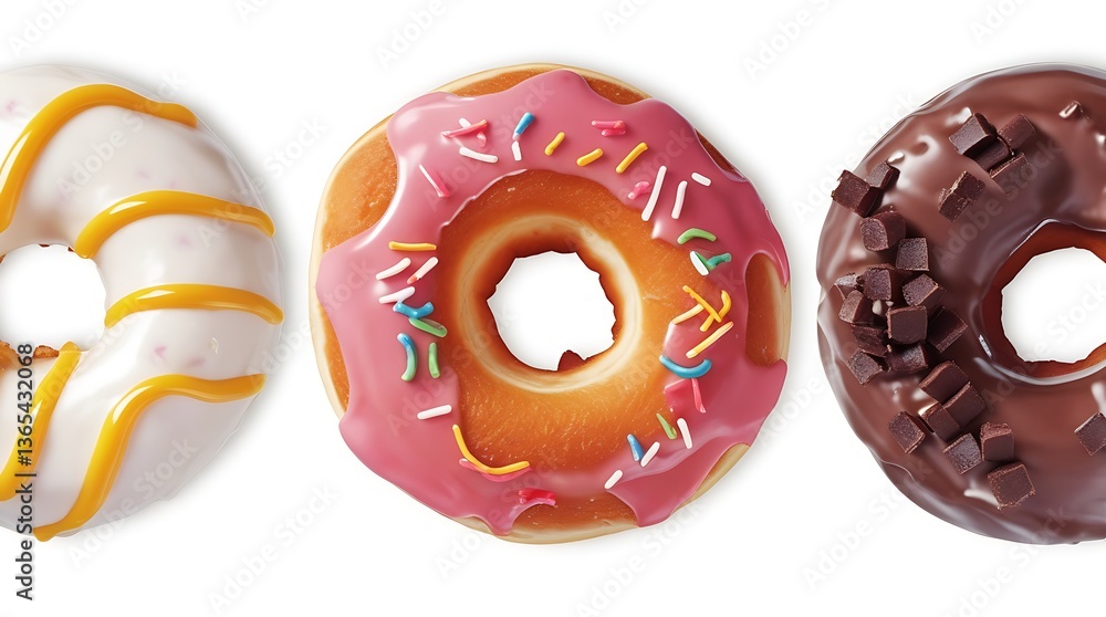 Assorted Donuts (Doughnuts) of Various Flavors