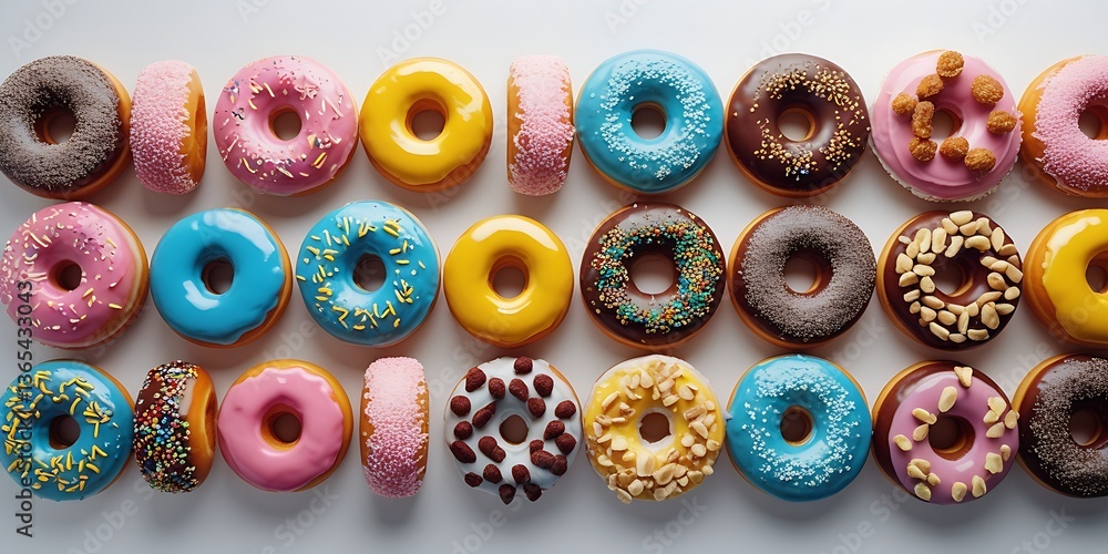 Assorted Donuts (Doughnuts) of Various Flavors