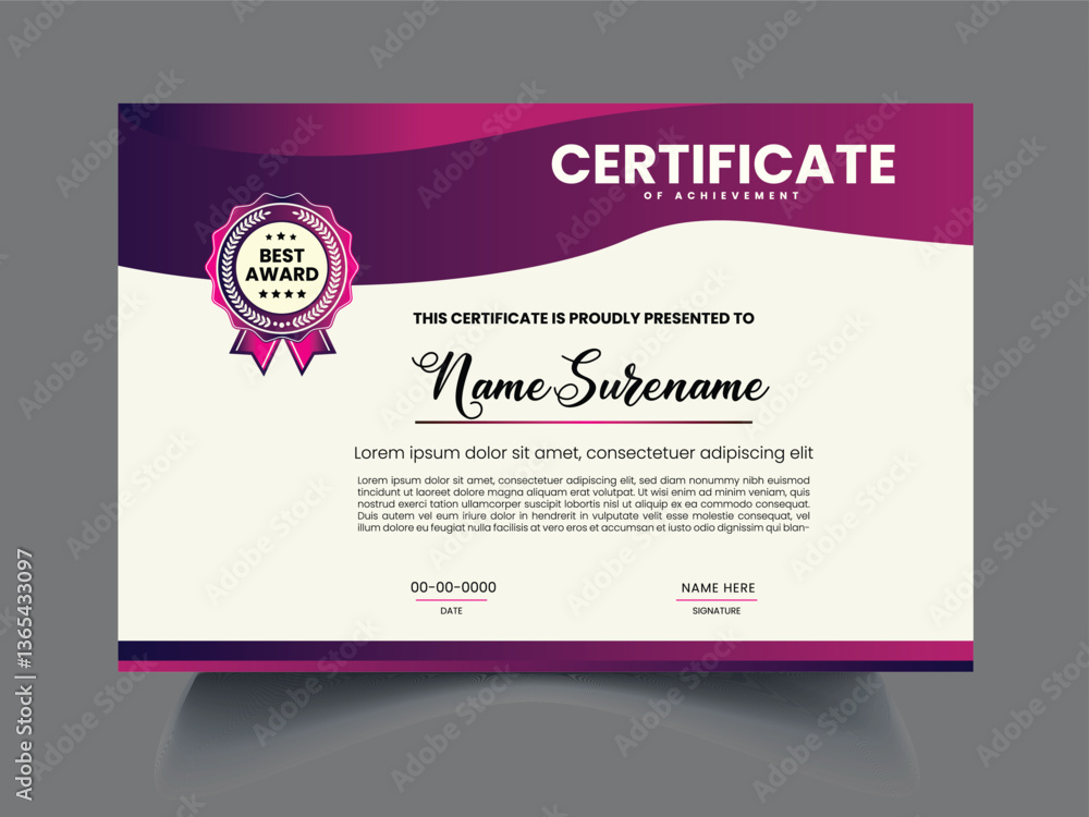 Obraz premium Professional Certificate design template concept
