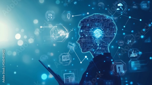 An AI powered e learning platform, offering personalized courses and adaptive learning paths based on student performance, Education tech style