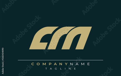CM Sleek Geometric Logo Design. Neutral colors and minimalist style create a professional and contemporary impression, suitable for branding and corporate identity.