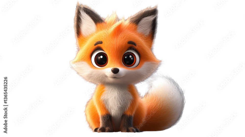 Fototapeta premium red fox isolated on white