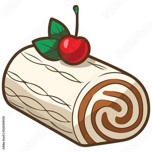 Swiss rolls with cream