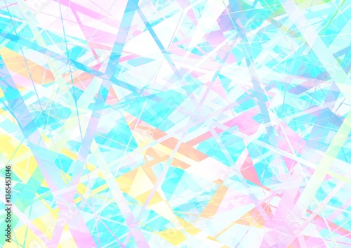 Colorful Pastel Geometric Pattern Background（幾何学模様のパステルカラーのカラフルな背景）