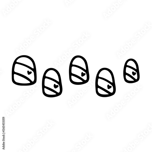 シンプルなネイルのイラスト素材