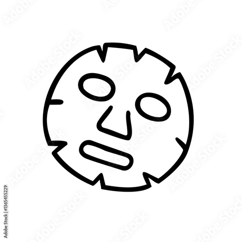シンプルなフェイスパックのイラスト素材