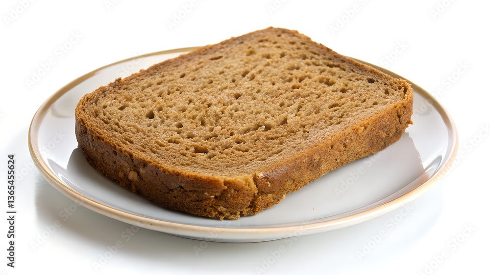 slice of bread on a plate slice of bread on a plate