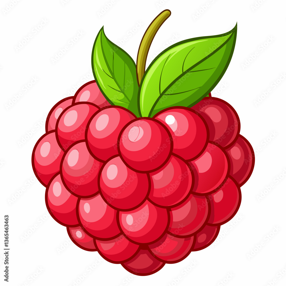 raspberry with leaves raspberry with leaves
