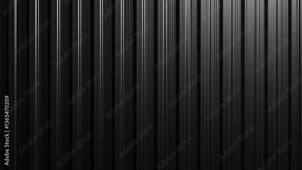 Obraz premium Metallic black texture. Steel sheet roof background. Iron corrugated background. 