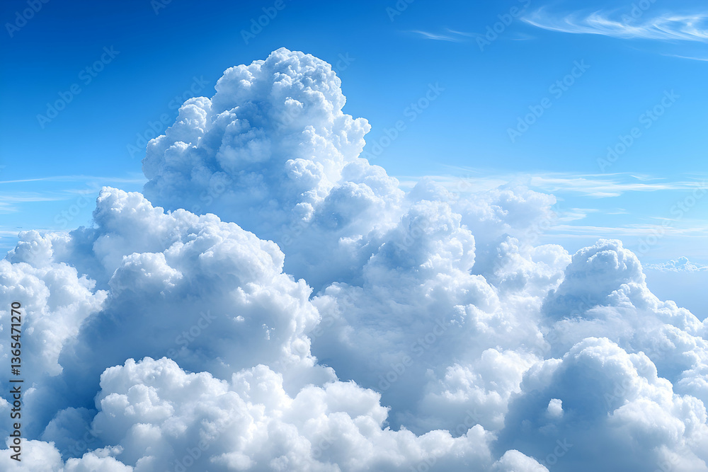 Aerial view of fluffy cumulus clouds against a vibrant blue sky (1) Aerial view of fluffy cumulus clouds against a vibrant blue sky (1)