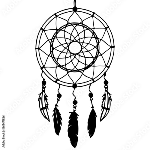 Dreamcatcher Line Art