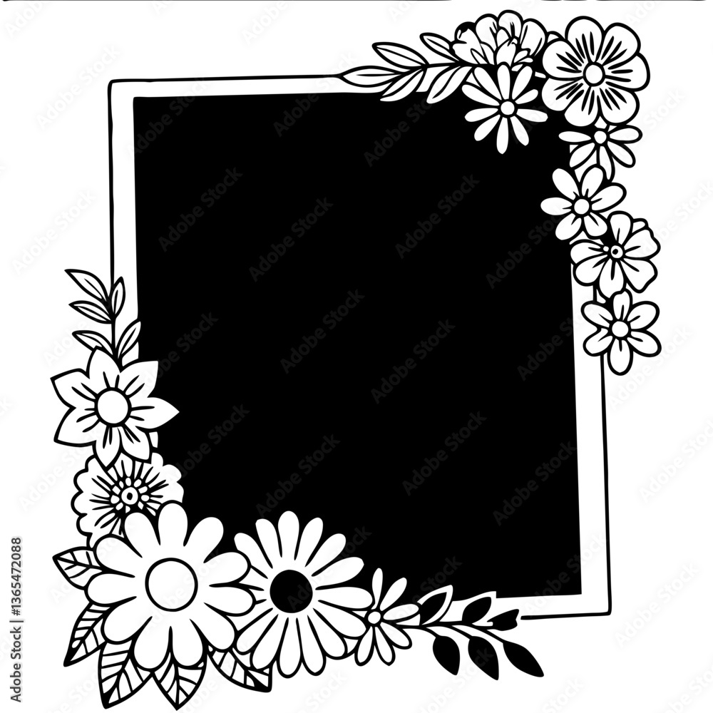 frame with flowers frame with flowers