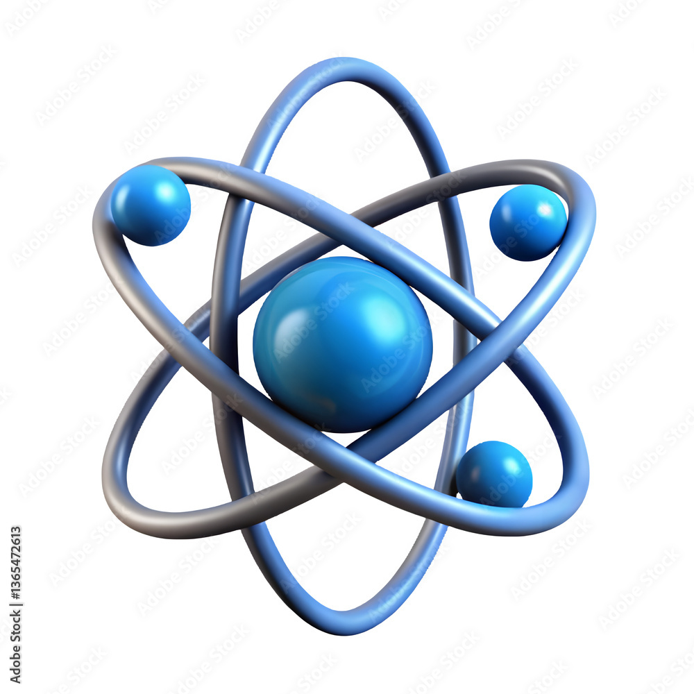 3d Realistic Atom icon vector Illustration 3d Realistic Atom icon vector Illustration