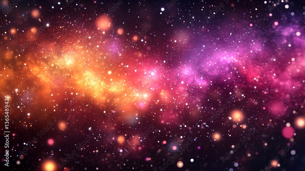 Fototapeta premium Colorful galaxy showcasing the wonders of the universe in a surreal abstract artistic representation of cosmic beauty