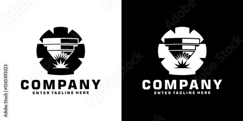  laser cutting vector logo design,icon,editable laser cutting symbol,laser cutting illustration
