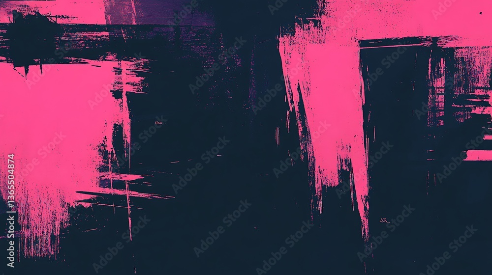 Fototapeta premium Abstract Pink and Dark Blue Brush Strokes Texture Background