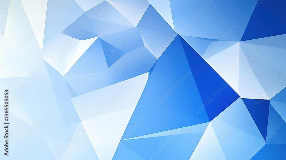 Fototapeta premium Abstract Geometric Blue and White Design