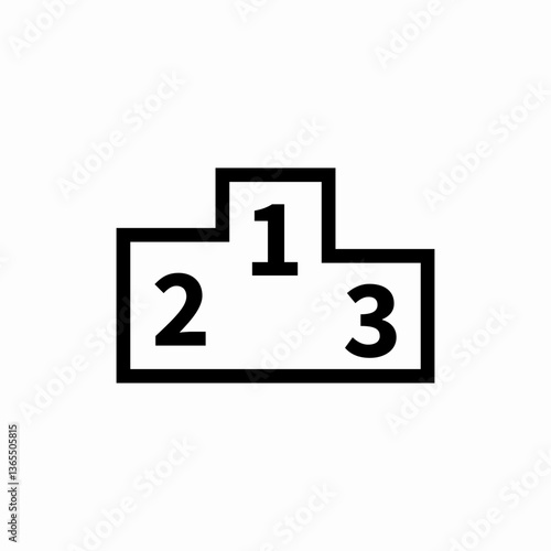 Winner podium places icon vector sign