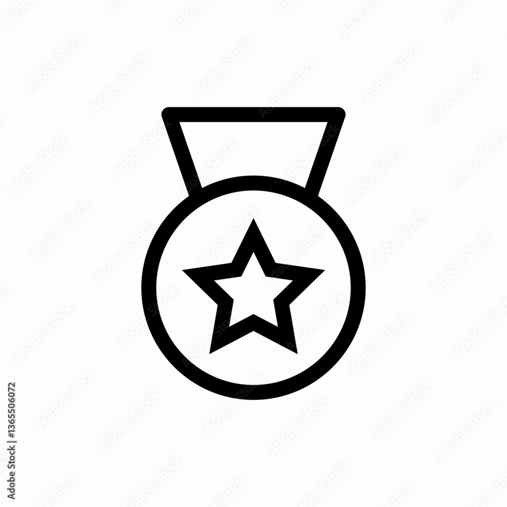 Star medal award icon vector sign Star medal award icon vector sign