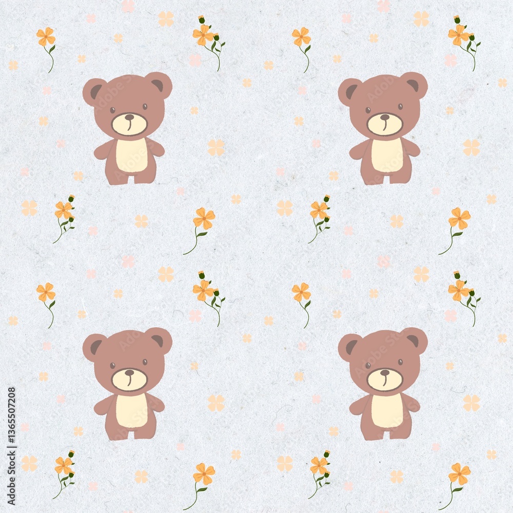 Fototapeta premium seamless pattern with teddy bear
