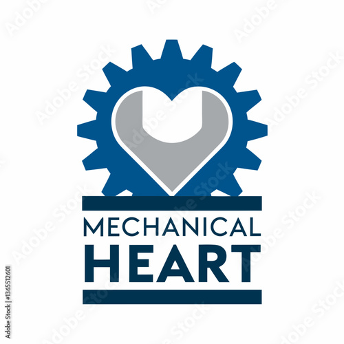 3D key icon vector illustration representing security, technology, and business concepts with gears and machine elements