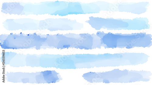 Watercolor Polka Tile. Seamless Spot Textile. Blue Irregular Wallpaper