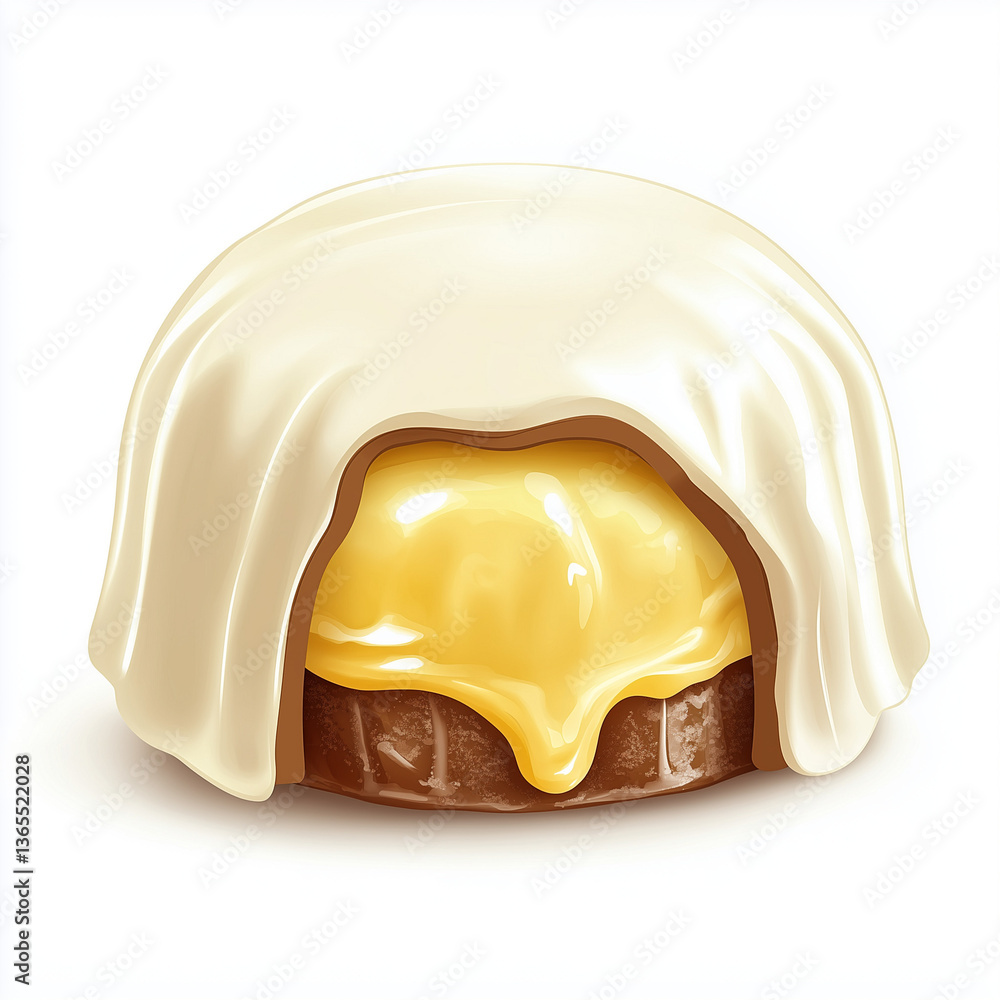 Fototapeta premium cake ball sweet milk