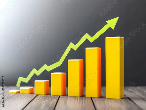 Growing Stock Market Business Graph