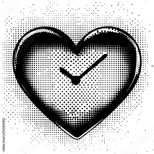 love time concept vector with heart and hands