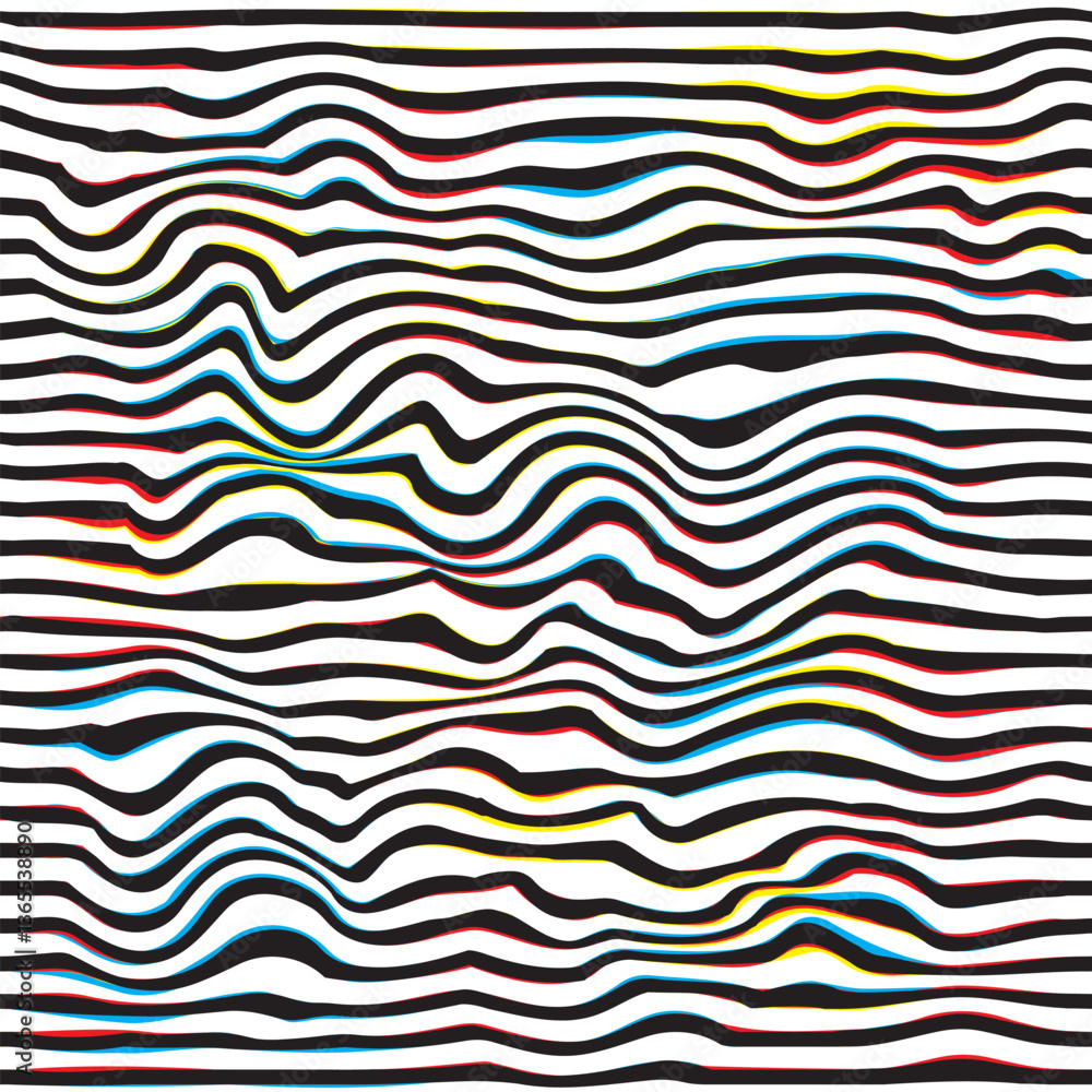 Seamless optical illusion pattern with chromatic aberration Seamless optical illusion pattern with chromatic aberration