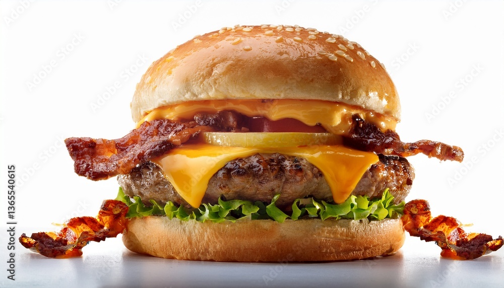 とろけるチェダーチーズとカリカリベーコンを挟んだジューシーなチーズバーガー とろけるチェダーチーズとカリカリベーコンを挟んだジューシーなチーズバーガー