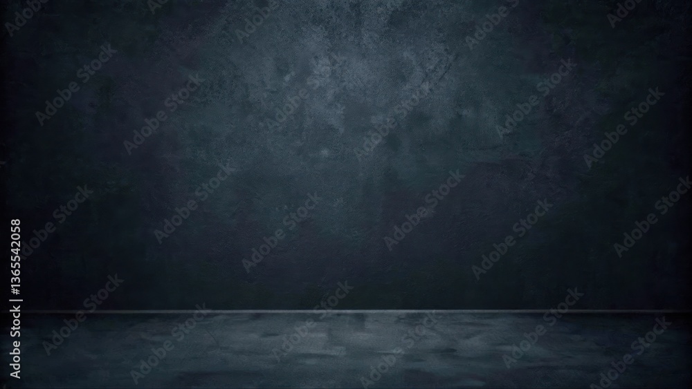 Dark blue textured wall and floor background Dark blue textured wall and floor background